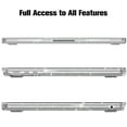 thumbnail image 3 of Fintie Case for MacBook Air 13.6 Inch A3449 A3240 A3113 A2681 (2022 2023 2024 2025 2026 Release) - Protective Snap On Hard Shell Cover for MacBook Air 13 Inch M2 M3 M4 M5 Chip, Glittering Clear, 3 of 8