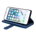 thumbnail image 6 of Dteck Wallet Case For iPhone 7 Plus / 8 Plus, Matte PU Leather Case Built-in 9 Card Slots Zipper Purse Flip Cover With Hand Strap, Blue, 6 of 9