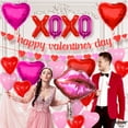thumbnail image 4 of KatchOn Valentines Day Decorations Set - 30 Inch, Pack of 47 | Valentines Backdrop | XOXO Balloons | Red Lip Balloons | Valentines Heart Balloons | Galentines Day Decorations, 4 of 5