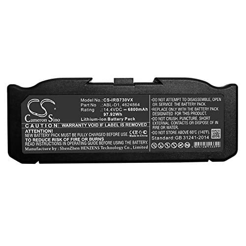 Replacement Battery Roomba i7158, i7550, Roomba i755020, Roomba i7558，4624864, ABL-D1 Walmart.com
