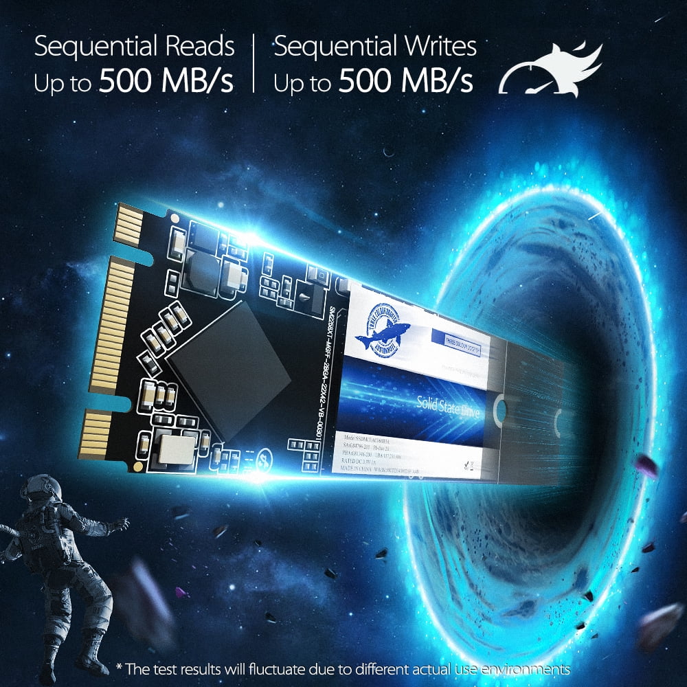 DOGFISH M.2 2280 SSD 512GB Ngff Internal Solid State Drive High-Performance Hard Drive for Desktop Laptop SATA III 6Gb/s Includes SSD(512GB, M.2 2280)
