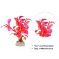 thumbnail image 4 of Unique Bargains 2 Pcs Aquarium Plants Decorations Artificial Aquatic Plant Rose Red 3.94", 4 of 6
