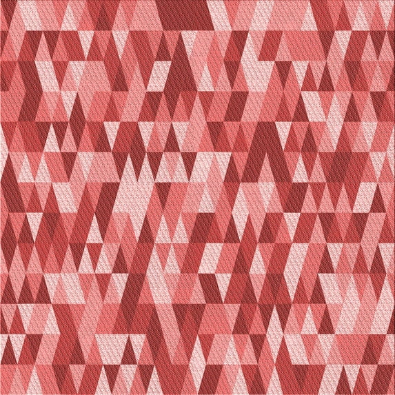 Ahgly Company Indoor Square Patterned Light Coral Pink Area Rugs, 4' Square