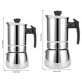 thumbnail image 3 of Stainless Steel Coffee Pot Mocha Espresso Latte Percolator Stove Coffee Maker Pot Percolator Drink Tool Cafetiere Latte Stovetop[4 cups], 3 of 9