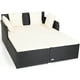 thumbnail image 5 of Costway Sofá Cama de Ratán para Exteriores con Cojines y Cojines, Color Beige, 5 of 6