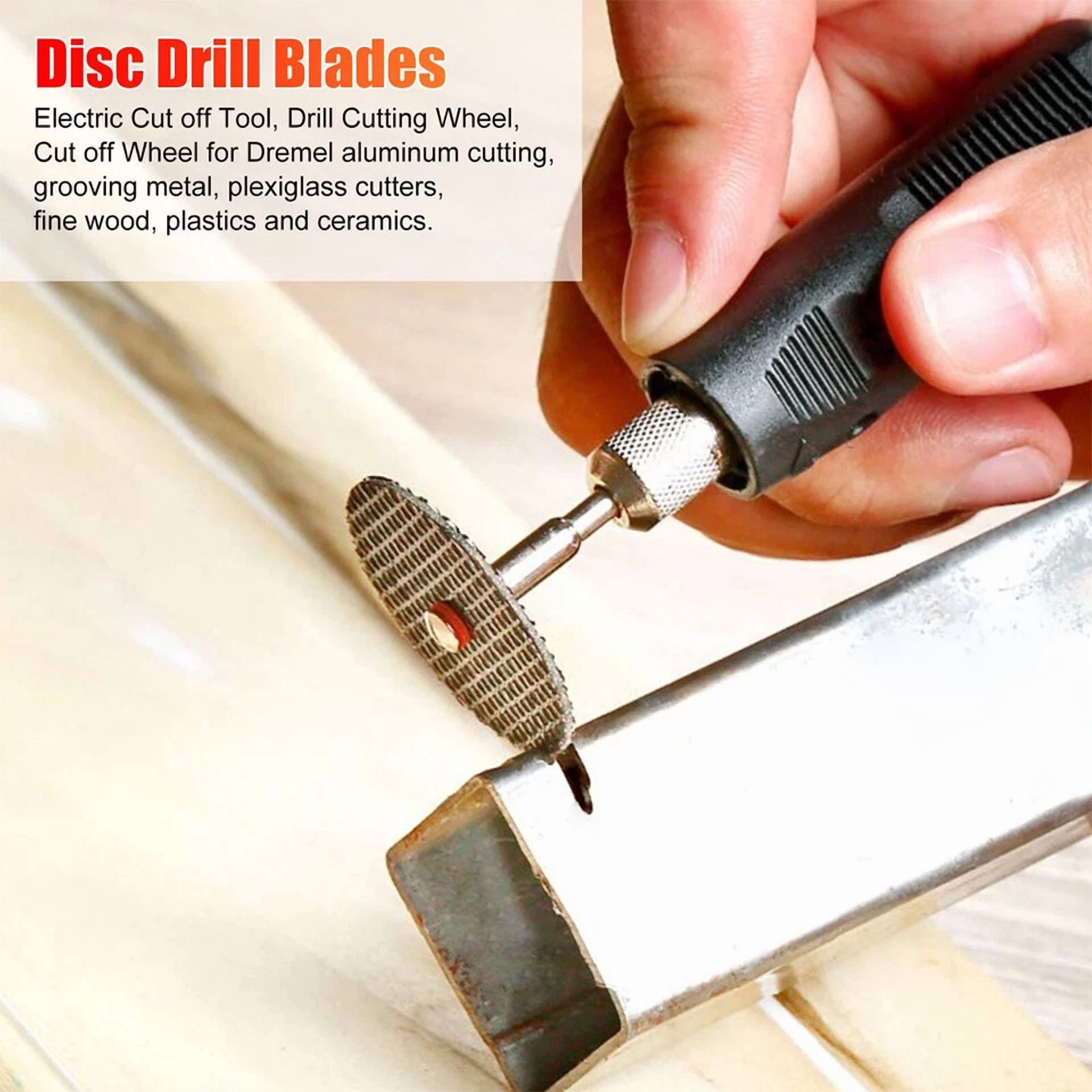 CIRCLE- 106 Fiberglass Metal Cut Off Wheel Rotary Disc W/6Pcs 1/8" Mandrel For Dremel Us
