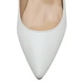 thumbnail image 3 of Valerie - Women's Elegant, Stylish and Comfortable Pointed Toe Kitten Heel Pumps with 2.5" Stiletto Heels in vegan leather. Handmade to perfection. Size 6, 3 of 6