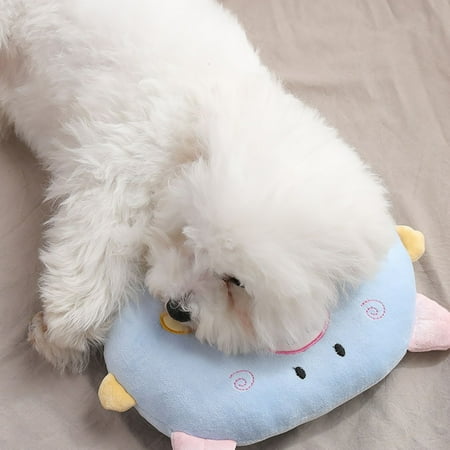 bxhwj Dog Bed Pillow Cute Cartoon Pig Animal Shape Neck Support Pet Pillow Dog Plush Cervical Spine Protection Sleeping Pillows for Small Dogs and Cats