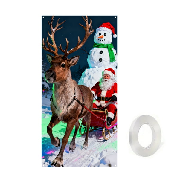 Yhmxh Tapiz para puerta de Navidad