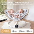 thumbnail image 4 of Baby Swing for Infants to Toddler Portable Babies Swing Timing Function 5 Swing Speeds Bluetooth Touch Screen Music Speaker with 10 Preset Lullabies 5-Point Carabiner White, 4 of 9