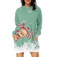 thumbnail image 1 of WILLBEST Sudadera Larga para Mujer Sudadera Informal con Capucha y Estampado de Ciervos Navideños para Mujer, Ideal para Otoño E Invierno Chica​​, 1 of 5