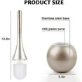 thumbnail image 6 of SQDWYGUO Modern Toilet Brush & Holder, Stainless Steel Bowl Base ABS Handle Detachable Toilet Cleaning Set,Gold,5.8 x 5.8 x 14.9 in, 6 of 6