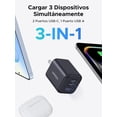 thumbnail image 4 of UGREEN 45W Cargador Tipo C GAN Portátil, PD 3 Puertos USB C y USB A, Carga Súper Rápida 2.0 para Galaxy S25 S24 S23 S22 Ultra, Compatible con iPhone 17 Pro MAX 16 15, Pixel 9 8, iPad, 4 of 5