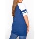 thumbnail image 3 of Camiseta tipo túnica Happy Sailed Summer a rayas con cuello en V para mujer, 3 of 5