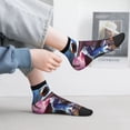 thumbnail image 2 of Fuzoiu Colorful Frog Among Flowers Print Adult Socks, Crew Moisture-wicking Socks, Unisex Cushion Crew Socks,Casual Sports Ankle Socks, 2 of 7