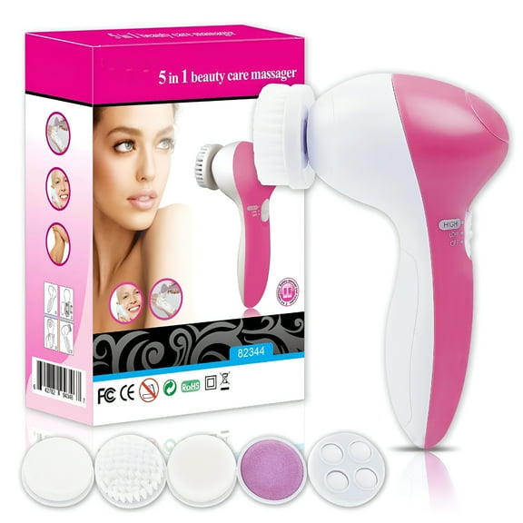 XIRQI 5 In 1 Deep Clean Electric Facial Cleaner Face Skin Care Brush Massager