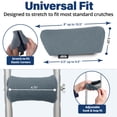 thumbnail image 5 of Universal Crutch Underarm Pad + Hand Grip Covers, Gray, 5 of 6
