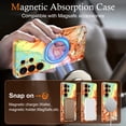 thumbnail image 5 of CASEFIV for Samsung Galaxy S26 Ultra Case,[Magnetic Invisible Stand][Military-Grade Drop Protection] Slim Glossy Marble Pattern Back Shockproof Protective Phone Cover,Orange Marble, 5 of 7