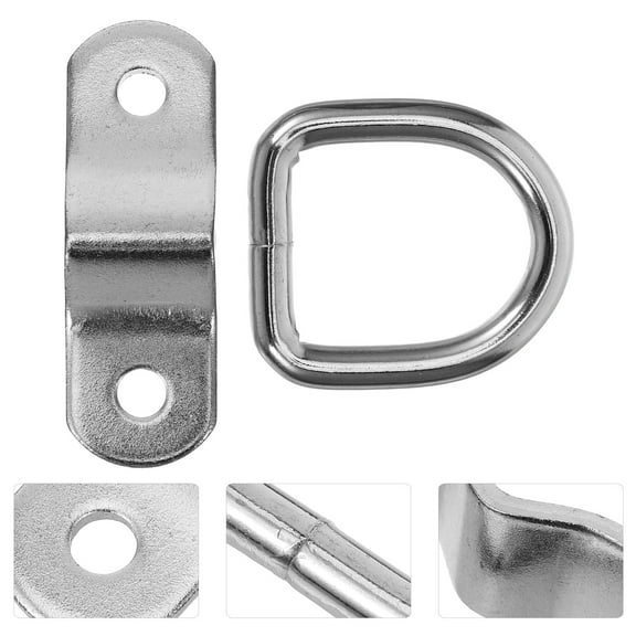 NICEXMAS 1Set Iron D-Ring for Utility Trailer Tie Down Anchors 6x2.1x0.9in