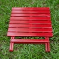 thumbnail image 5 of Merry Products Authentic Acacia Hardwood Folding Slatted Side Table, Red, 5 of 5