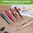 thumbnail image 4 of Uxcell Wristlet Strap PU Leather Keychain Wristlet Lanyard Hand Strap Replacement, Fit for Purse Clutch Silver/Red, 4 of 7