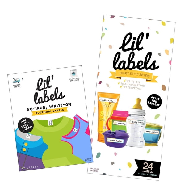 Etiquetas para Guardería Lil' Labels Patrón Alegre Impermeables y Ropa con Regalos Adicionales