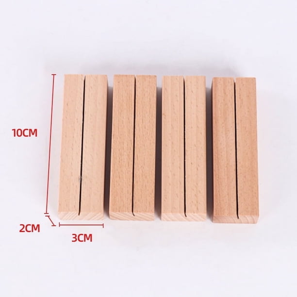 Tarjeta postal Base de madera Base de madera maciza Estante para calendario de mesa de escritorio Adornos de escritorio Base de calendario