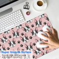 thumbnail image 4 of 31.5x11.8 Inch Gaming Mouse Pad, Non-Slip Stitched Rubber Desk Mat for Desktop & Laptop,French Bulldog Paw Face Pink Pattern, 4 of 6