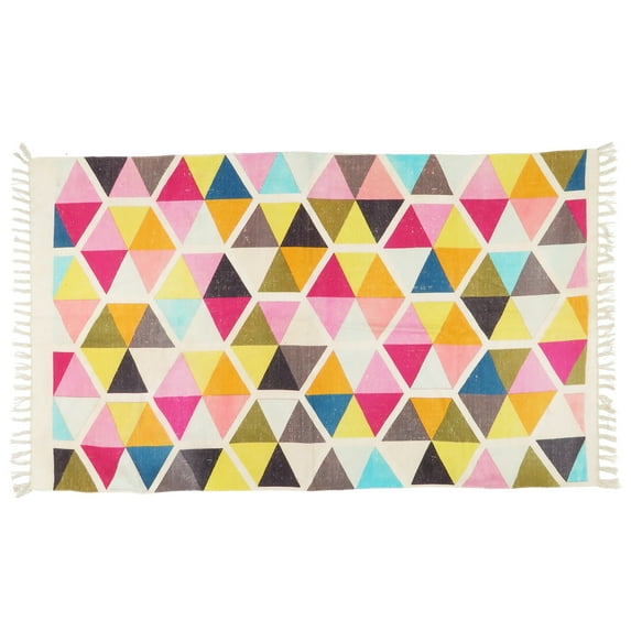 Gypsie Blu Traditional cotton Area Rug with Tassels Living Room Décor Runner Kitchen Rugs Online