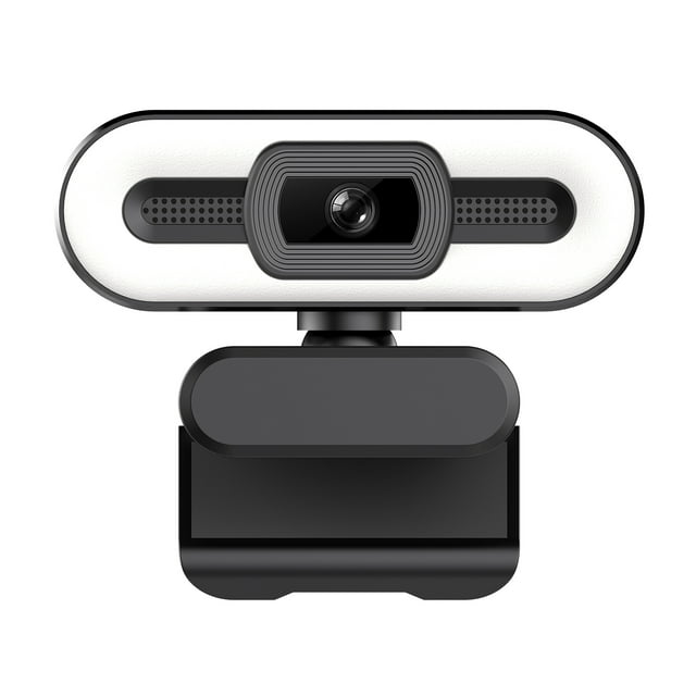 Carevas 4K USB Plug and Play Webcam with Built-in Microphone Lighting for Live Stream Video Call Video Conference Online Teaching