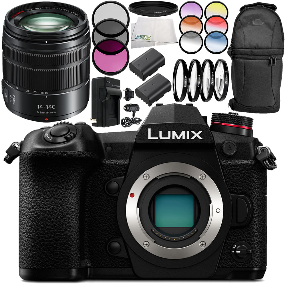 Panasonic Lumix Dc G9 Mirrorless Micro Four Thirds Digital Camera With Lumix G Vario 14 140mm F 3 5 5 6 Asph Power O I S Lens 11pc Accessory Bundle Includes 2x Replacement Batteries More Walmart Com