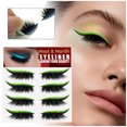 thumbnail image 4 of Fake Eyelash Eyeliner Sticker Kit - 2 in 1 Reusable Lash Stickers 4 Pair Self Adhesive Cat Eye False Eyelashes Makeup Set for Women Party Halloween Cosplay Birthday Beauty Gift Set, 4 of 6