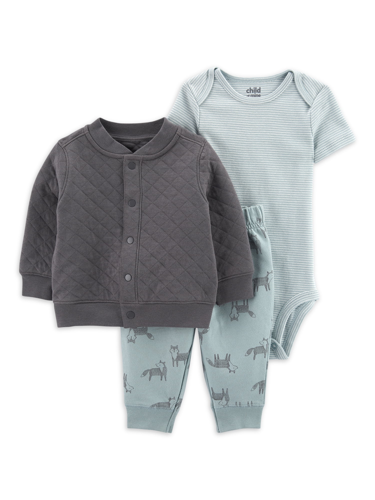 Carter's Child of Mine Baby Boy Cardigan Outfit Set, 3-Piece, Sizes 0-24M