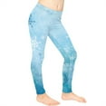 thumbnail image 3 of COEQINE Christmas Snowflakes Blue Girls' Yoga Legging Breathable Athletic Sport Legging High Waist Pants for School Gym, for 4-5 Years Kids Girls, 3 of 7