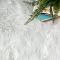 thumbnail image 4 of nuLOOM Fluffy Faux Sheepskin Quarto Shag Area Rug, 3' 6" x 6', White, 4 of 9