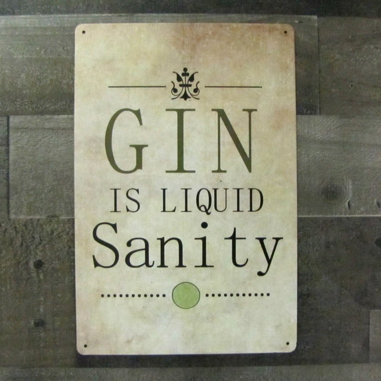 Funny Metal Gin Liquid Sanity Novelty Sign Garage Man Cave Bar Pub Wall Decor Funny Metal Gin Liquid Sanity Novelty Sign Garage Man Cave Bar Pub Wall Decor