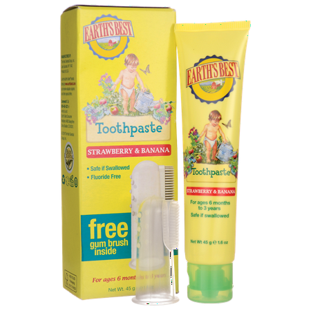 Earth's Best Toothpaste - Strawberry & Banana 1.6 oz