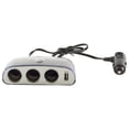 thumbnail image 4 of 3-Way Multi Socket Auto Car Cigarette Lighter Splitter with USB Port Car Charger, 4 of 4