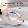 thumbnail image 4 of Yayeee Pillowcase King Size Set of 2 Satin Wrinkle Resistant Pillow Case, Purple Watercolor Seashells, 4 of 7