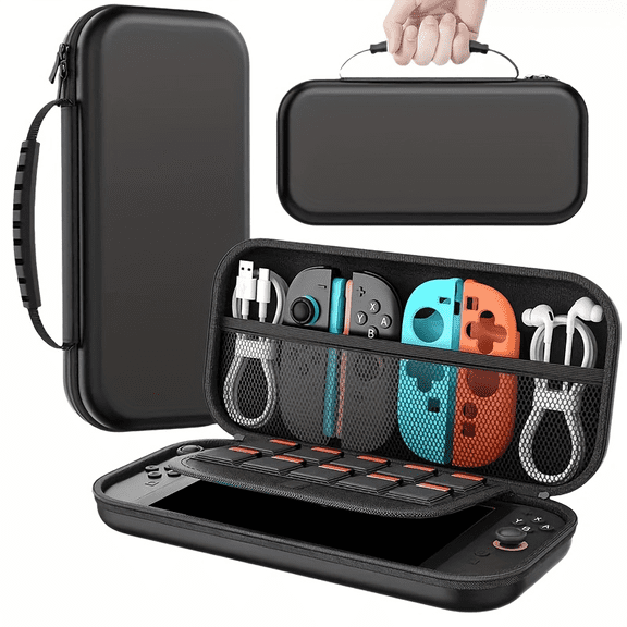 For Nintendo Switch 2 2025 Carrying Case - Hard Shell Protective Travel Bag with Handle, Game Card Slots & Mesh Pocket, Compatible with Switch 2 Console & Accessories
