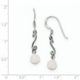 thumbnail image 2 of Beautiful Sterling Silver Rose Quartz Antiqued Dangle Earrings, 2 of 2