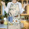 thumbnail image 6 of Pioneer Flower Floral Print Pattern Apron-Garden Aprons for Women with Pockets-Cotton Linen Waterproof Kitchen Cooking Gardening Aprons Adjustable for Kitchen,Cooking,BBQ and Salon 33x27 Inch, 6 of 7