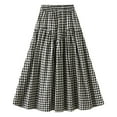 thumbnail image 2 of Fashionable Women's A Line Skirt Vintage High Waist Design Casual Everyday Wear For Spring And Summer Stylish Plaid Print Versatile And Comfortable, 2 of 2