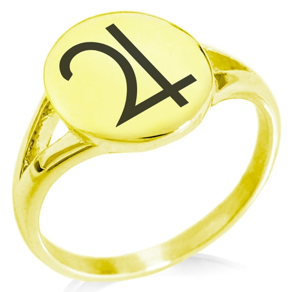 Stainless Steel Solar System Planetary Jupiter Minimalist Oval Top Polished Statement Signet Ring