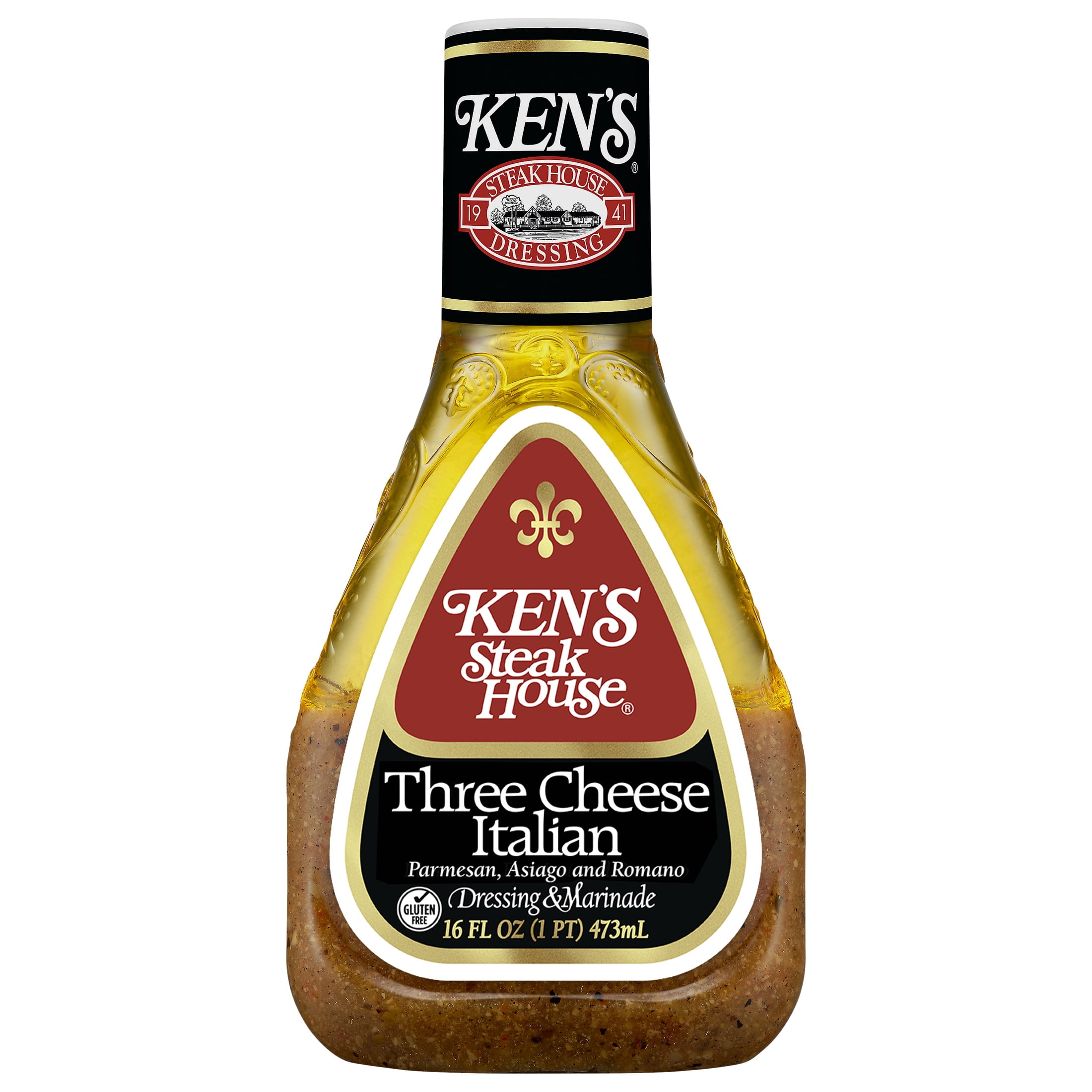 (3 pack) Ken's Steak House® Three Cheese Italian Salad Dressing 16 fl. oz.