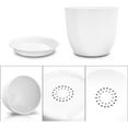 thumbnail image 2 of Honyear Plastic Planter with Saucers,8/7/6/5.5/5 Inch Flower Pot Indoor Modern Decorative Plastic Pots for Plants with Drainage Hole and Tray for All House Plants, Flowers, and Cactus, White, 2 of 6