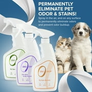 Zero Odor Pet Odor Eliminator Spray Kit with Litter Box Deodorizer and Stain Remover Set of 3