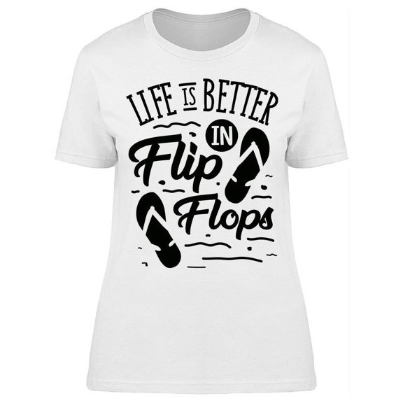 Cool Flip Flops T-Shirt Women -Image by Shutterstock, Female Medium