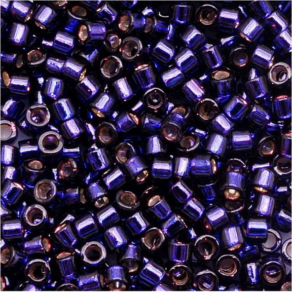 Miyuki Delica Seed Beads DB0609/DB609 11/0 Silver Lined Dark Purple 7.2 Grams