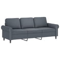 thumbnail image 2 of vidaXL 2 Piece Sofa Set with Cushions Dark Grey Velvet, 2 of 4